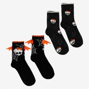 Monster High Halloween Ankle Socks 2 Pairs Hot Topic‎